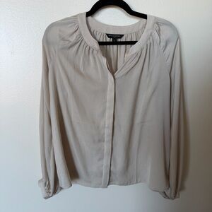 BANANA REPUBLIC Beige Long Sleeve Blouse
